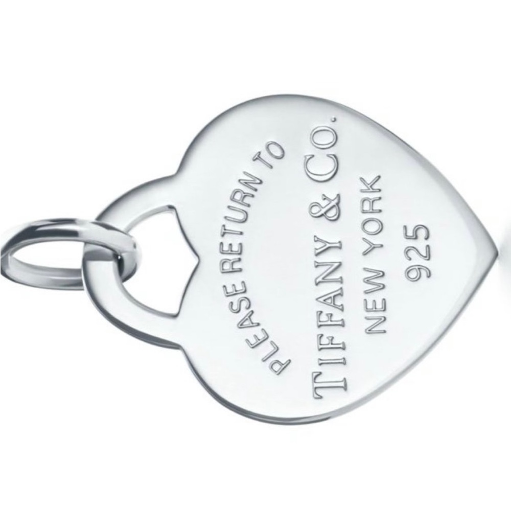 NEW Tiffany Blue Enamel Heart Pendant Silver 925. ID 03465497